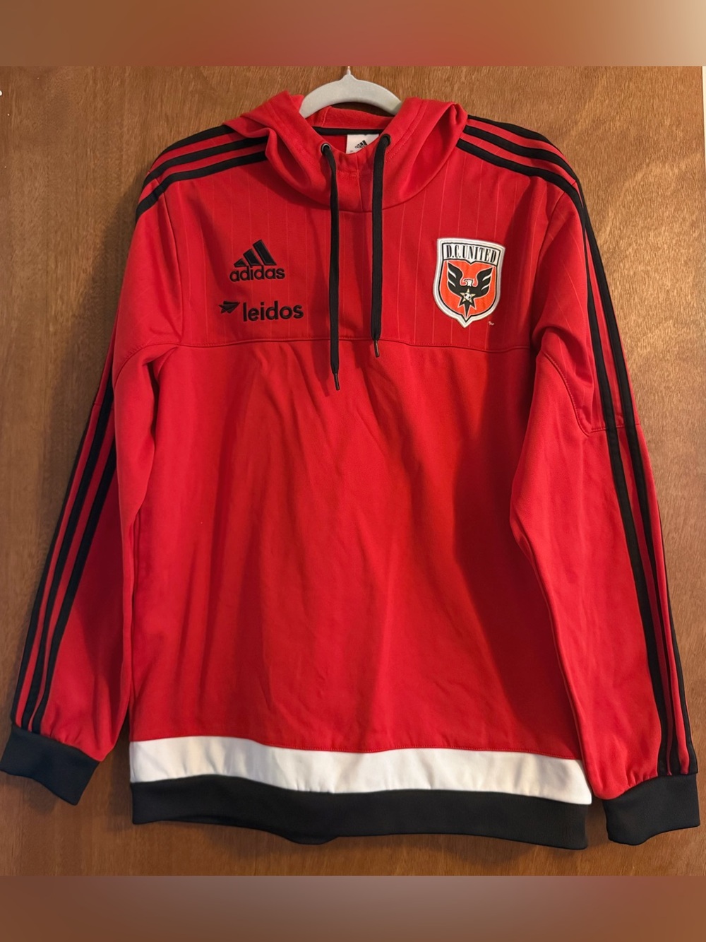 Adidas Red & Black D.C. United Soccer Hoodie